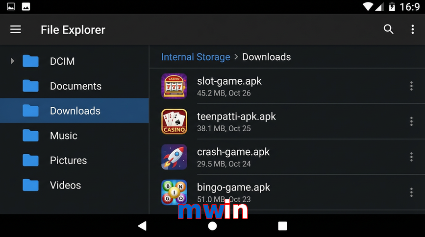 Main screen of Mwin gameapk page for PK players